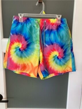 BOARDIES Mens Tie-Dye Swim Trunks - L